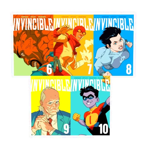 By Robert Kirkman (Author) Invincible New Edition Volumes 6–10 (5-Book Set) – Includes: Invincible Vol. 6, 7, 8, 9, and 10 – Superhero Graphic Novel Series by Robert Kirkman