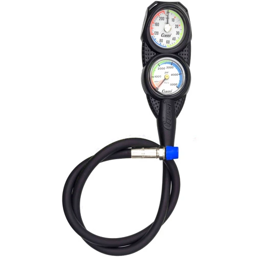 Cressi Scuba Diving Mini Console - Depth Gauge + Pressure Gauge - MiniConsole 2: made in Italy
