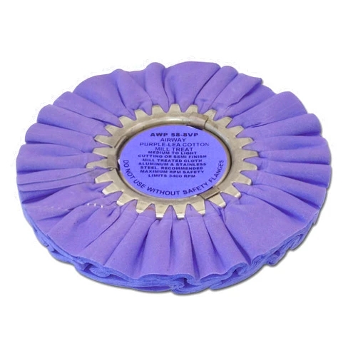 Zephyr Products AWP 58-8 VP Purple-Lea Airway Cotton Mill Treat Buffing Wheel