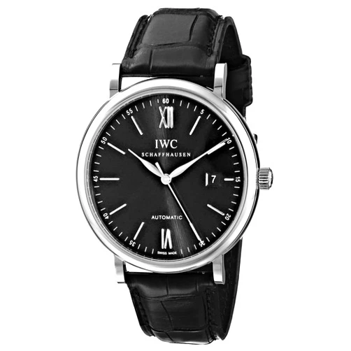 IWC Men's IW356502 Portofino Automatic Black Dial Watch