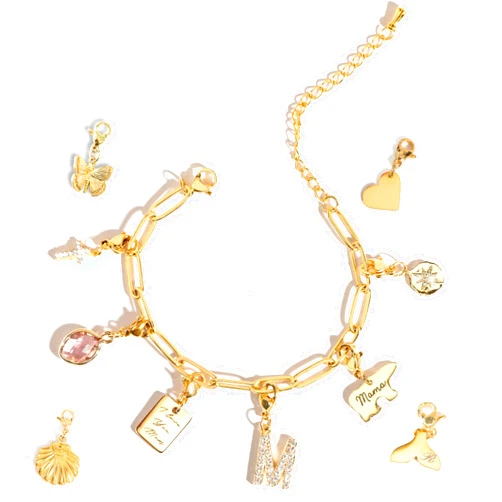 MignonandMignon Charm Bracelet Personalized Charm for Women Design your Own Jewelry Unique Gift for her Mothers Day Gift - P-CHARM-MIX-BR