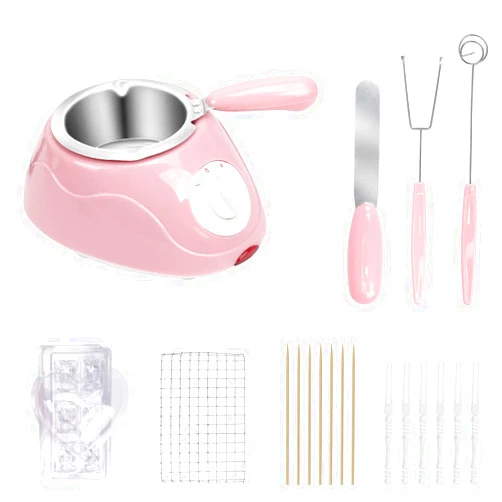 FREEHAWK Chocolate Melting Pot,Chocolate Melting Warming Fondue Set,Mini Electric Heated Choco Melting Pot for making Chocolate