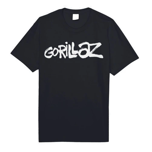 Gorillaz White Paint Brush Logo Comfort Colors Adult Heavyweight T-shirt
