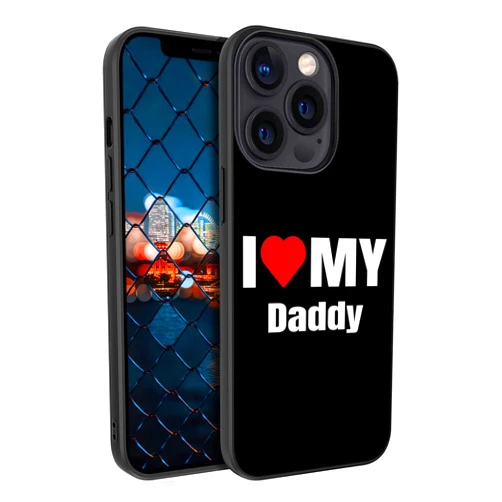 TMOYSENP I Love My Daddy Red Heart Decor Phone case for iPhone 15 14 13 12 11 Pro Max Mini XR 8 Plus Samsung Galaxy S23 S22 S21 S20 FE Ultra Plus A14 A54 A03S A02S A10E A32 A42 A51 A53 Moto Pixel
