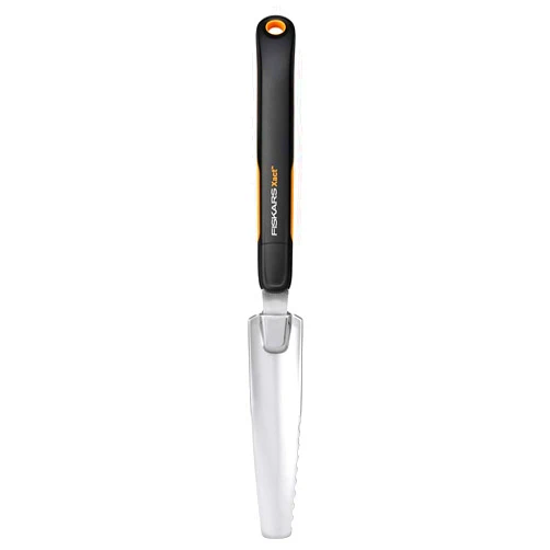 Fiskars Xact Hand Weeder, Garden Tool, Stainless Steel Blade with Sharpened and Serrated Edge for All Gardening Tasks, SoftGrip Handle