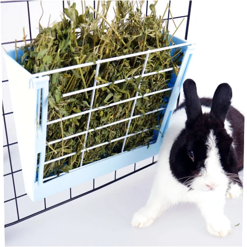 RUBYHOME Hay Feeder for Rabbits, Guinea Pigs, and Chinchillas - Minimize Waste and Mess with 9 1/4
