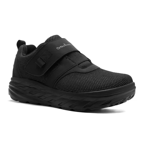 OrthoComfoot Men's Orthopedic Diabetic Wide Walking Shoes: Comfortable Cushion Arch Support Plantar Fasciitis Sneakers, Orthotic High Arch Swollen Feet Adjustable Work Shoes for Ankle and Heel Pain