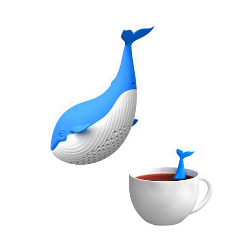 Sanderala Tea Infuser,Whale Filter Diffuser Loose Tea Silicone Strainer for Different Mugs and Leaves
