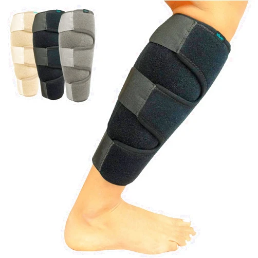 Vive Calf Brace - Adjustable Shin Splint Support - Lower Leg Compression Wrap Increases Circulation, Reduces Muscle Swelling - Calf Sleeve for Men and Women - Pain Relief (Black)