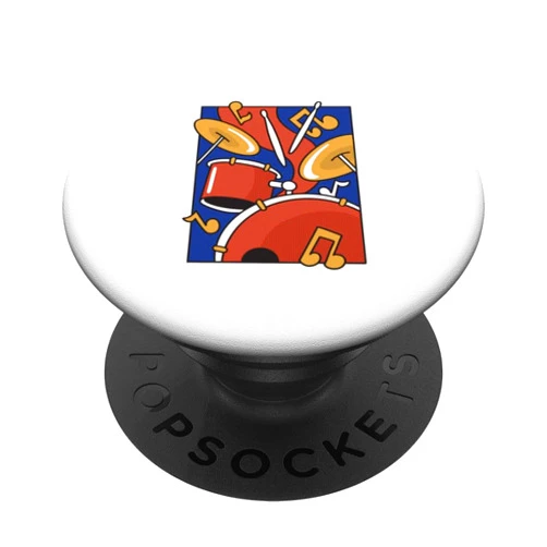Musikinstrumente Gitarristen lustige Sprüche Funny Drum Music Comic Art for Men Women Children PopSockets Standard PopGrip