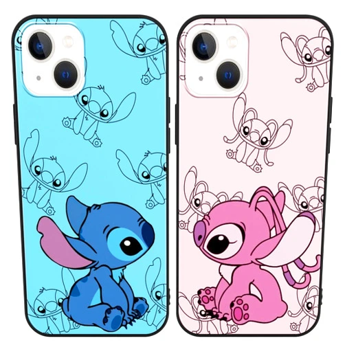 FGIAZDU 2 Pack Cute Anime Phone Case Compatible with iPhone 15 Case,Movie Cartoon Pattern Phone Cover,Soft TPU Shockproof Protective Funda for Women Girls Boys for iPhone 15 Cases Black