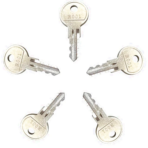 KeyPower 5 R001 Keys (230012) for Southco Truck Rv Camper Trailer Baggage Compartment Door Lock