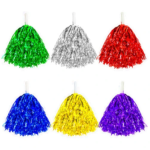 baotongle 12 PCS Cheerleading Squad Spirited Fun Poms Pompoms Cheer Costume Accessory for Party Dance Sports