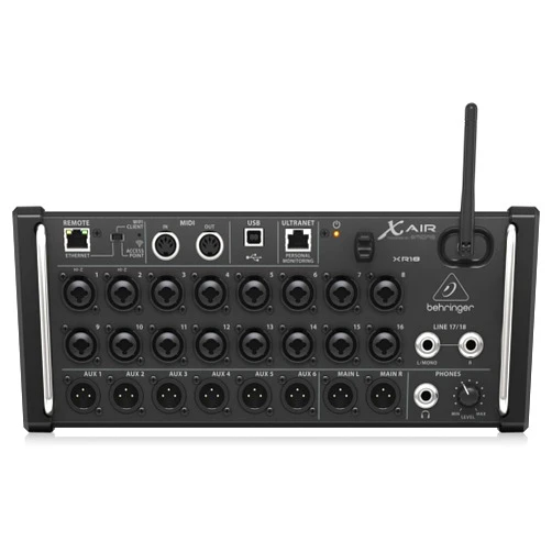 Behringer XR18, 18-Channel Digital Mixer for iPad/Android, 16 Midas-Designed Preamps, Integrated Wi-Fi, USB Audio Interface, Black