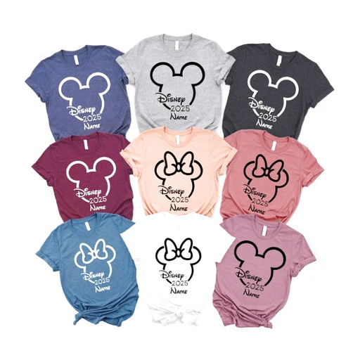 Handmade Custom Personalized Family Matching 2025 Shirts, Custom Family Holiday Shirts, Family Vacation Shirts