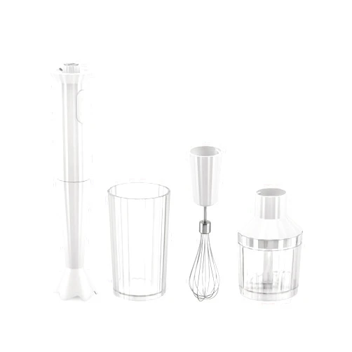 Alessi Plissé MDL10SW/US - Hand Blender with Measuring Jug, Whisk and Chopper in Thermoplastic Resin, US Plug ‍200W, White