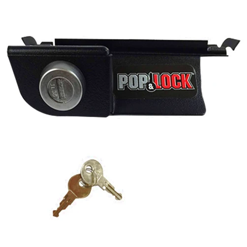 Pop & Lock – Manual Tailgate Lock for Dodge Ram 1500, 2500, and 3500, Fits 2002 to 2008 (Chrome, PL3400C, Works with No Factory Lock)