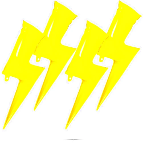 Deekin 4 Pcs 45 Inch Yellow Lightning Bolt Foil Party Balloons Large Flash Yellow Foil Lightning Bolt Shape Balloons for Birthday Wedding Decorations