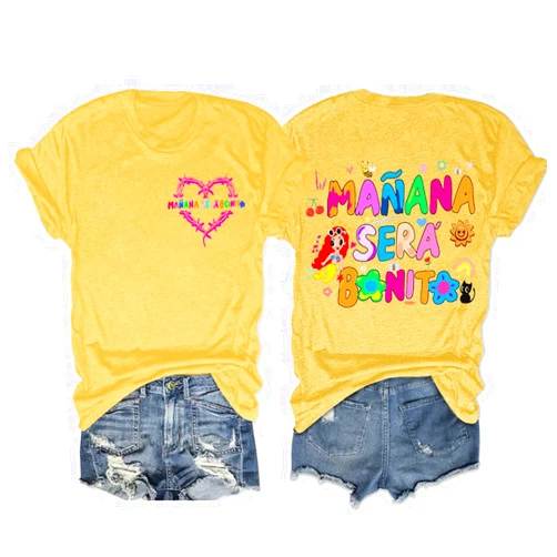 Basnge Manana Sera Bonito Shirt Mañana Será Bonito Shirt T Shirt Tee Manana Sera Bonito Merch Round Neck Women Shirt