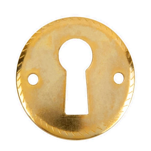UNIQANTIQ HARDWARE SUPPLY Traditional Round Brass Decorative Keyhole Cover | Diameter: 1