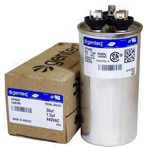 ROZJONGGG Carrier P291-3074R - 30 + 7.5 uF MFD x 440 VAC Genteq Replacement Dual Capacitor Round # C43075R/97F9982