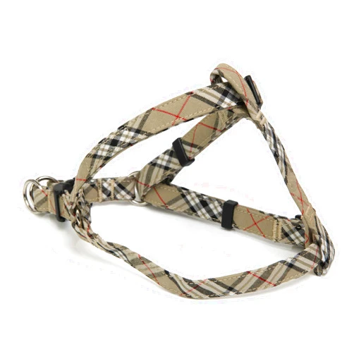 Toto & pal Toto&Pal Royal Tartan Check Foot Harness Beige 25mm