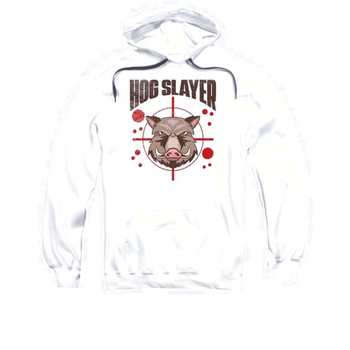 SMART-HANDICRAFT Hog Slayer Cute Hoodie Printing Sweatshirts White