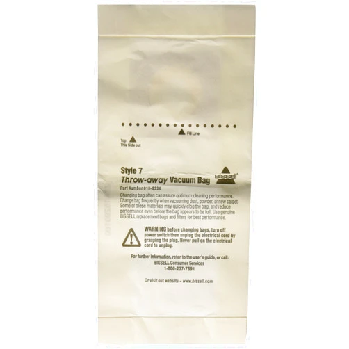 BISSELL Style 7 Vacuum Bag, 32120, Pack of 1, White