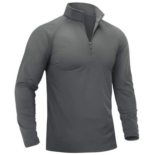 TACVASEN Men's Quarter Zip Pullover Fleece Lined Long Sleeve 1/4 Zip Golf Shirt Athletic Running Fishing Sweatshirts