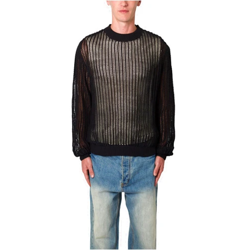 mnml Men's Mesh Knit Sweater