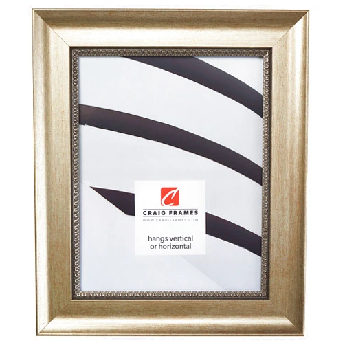 Craig Frames Annesbury, Queen Ann Antique Silver Picture Frame, 12 by 18-Inch
