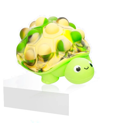 Anboor Pop Fidget Toys, 3D Silicone Turtle Push Bubbles Sensory Toy Pop Stress Ball Anxiety Stress Reliever Toy for Autism Early Education