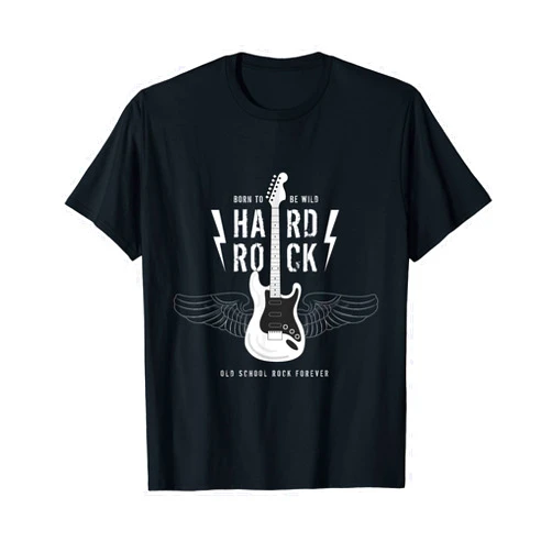Totality Born To Be Hard Rock Old School Rock Forever Guitar T-Shirt