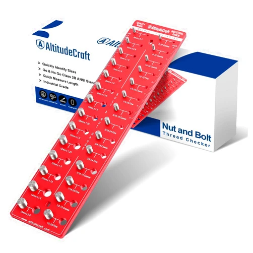 AltitudeCraft Thread Checker, Nut and Bolt Thread Checker, Bolt Size and Thread Gauge, Bolt and Nut Identifier Gauge, Bolt Gauge