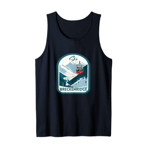 Breckenridge Ski Clothing & Accessories Ski Breckenridge Retro Vintage Style Breckenridge Skiing Tank Top