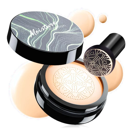 Ursoulney Air Cushion CC Cream Mushroom Head Foundation - Moisturizing BB Cream Foundation, Long-Lasting Waterproof New Mushroom Head Air Cushion CC Cream Concealer for Even Skin Tone (Natural, 1 PCS)