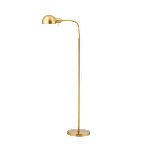 O'Bright Nova - Adjustable Floor Lamp with Flexible Gooseneck and Rotatable Shade, E26 Socket, 10-Inch Base - Ideal for Reading, Bedside, Living Room, Antique Brass