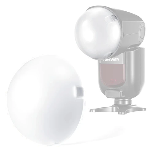 NEEWER Magnetic Dome Diffuser for Round Head Speedlite Flash, Magnetically Attached Flash Dome Light Modifier for Z2 Z1 Speedlite, M12