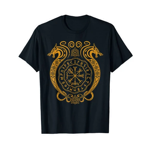 Norway Norwegian Scandinavian & Celtic Designs Retro Viking Runes Symbols Norse Compass Valhalla Mythology T-Shirt