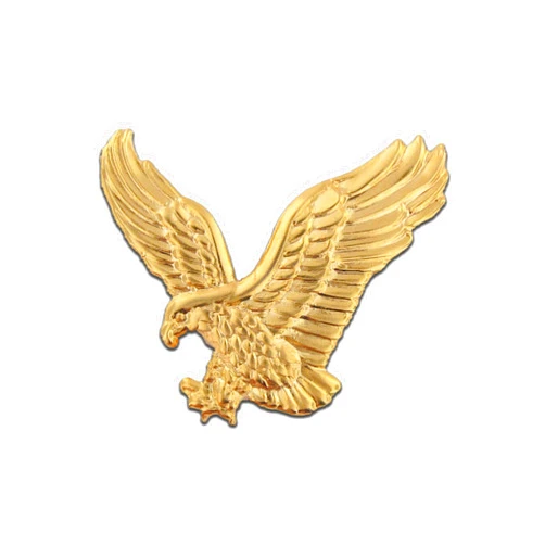PinMart Patriotic Eagle Pin – Soaring American Eagle–Bronze, Gold or Nickel Plated Enamel Lapel Pin with Clutch Back for Coats, Suit Jackets, and Lanyards