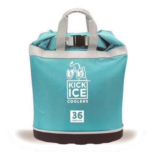 KickIce Dry Bag + Soft Cooler with PVC Free Leakproof Lining + Rolltop Closure for Kayaking, Beach, Rafting, Boating, Hiking, Camping and Fishing, Holds 36 Cans + Ice, 30L, Teal