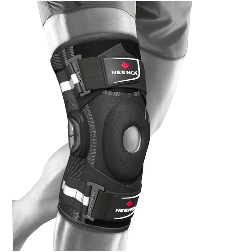 NEENCA Professional Knee Brace for Knee Pain, Hinged Knee Support with Patented X-Strap Fixing System, Strong Stability for Pain Relief, Arthritis, Meniscus Tear, ACL, PCL, MCL, Runner, Sport, Workout