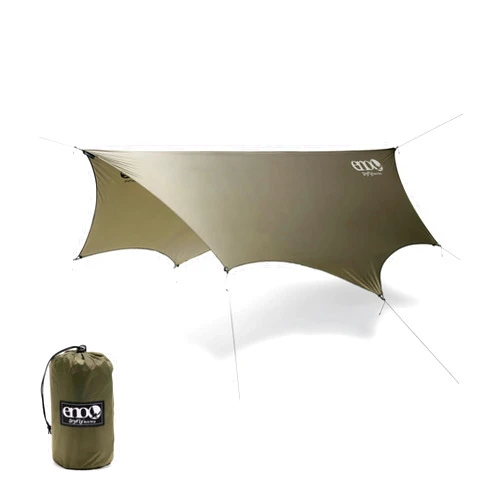 ENO, DryFly Rain Tarp - Heavy-Duty Waterproof Tarp - for Camping, Hiking, Backpacking, Travel, a Festival, or The Beach