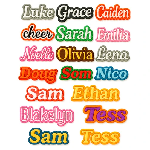 Cilora Pack of 2 Custom Embroidered Name Patches, Personalized Embroidery Name Patch for Backpacks, Tshirts, Hoodies, Jackets, Sweatshirts, Customized Embroidered Names Tags