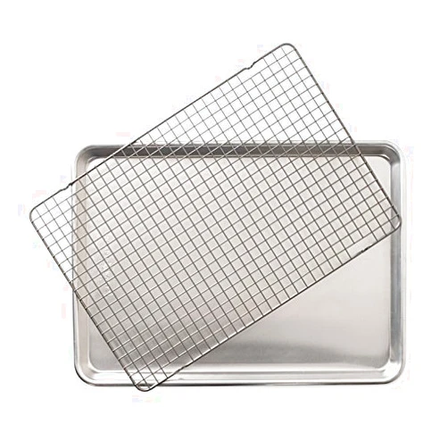 Nordic Ware - 43172AMZM Nordic Ware Half Sheet with Oven Safe Nonstick Grid, 2 Piece Set, Natural Natural 1 Pack Half Sheet with Grid