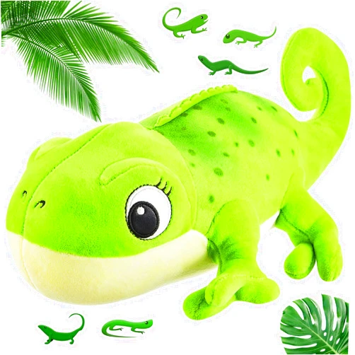 Zhanmai 12 Inch Chameleon Stuffed Animal Chameleon Plush Toy Soft Green Plush Stuffed Animal for Birthday Festival Supplies