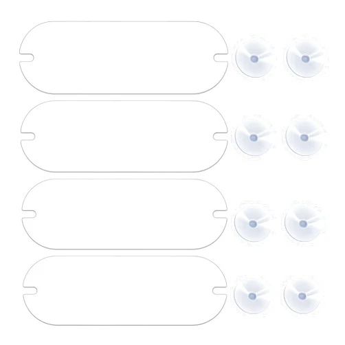SHMZK 4PCS EZ Pass Holder, Transponder Ezpass Holder with Strong Suction Cups, Universal Windshield Mount Ezpass Strip Transponder Holder for All Major Toll Passes, Car Accessories