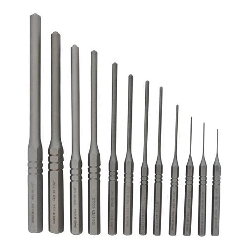 Grace USA GRRS12 Professional Steel Roll Pin Punch Set with Vinyl Pouch, Gunsmith Tools & Accessories, 12 Piece, Black