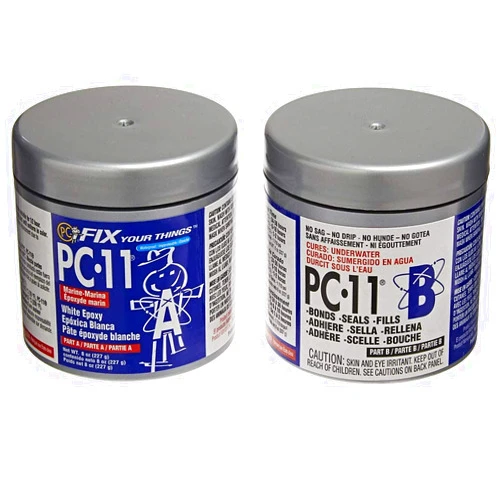 PC Products PC-Products PC-11 Epoxy Adhesive Paste, Two-Part Marine Grade, 1/2lb in Two Cans, Off White 80115