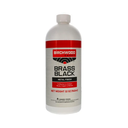 Birchwood Casey Fast-Acting Brass Black Metal Finish to Blacken or Antique Brass, Copper, Bronze Parts